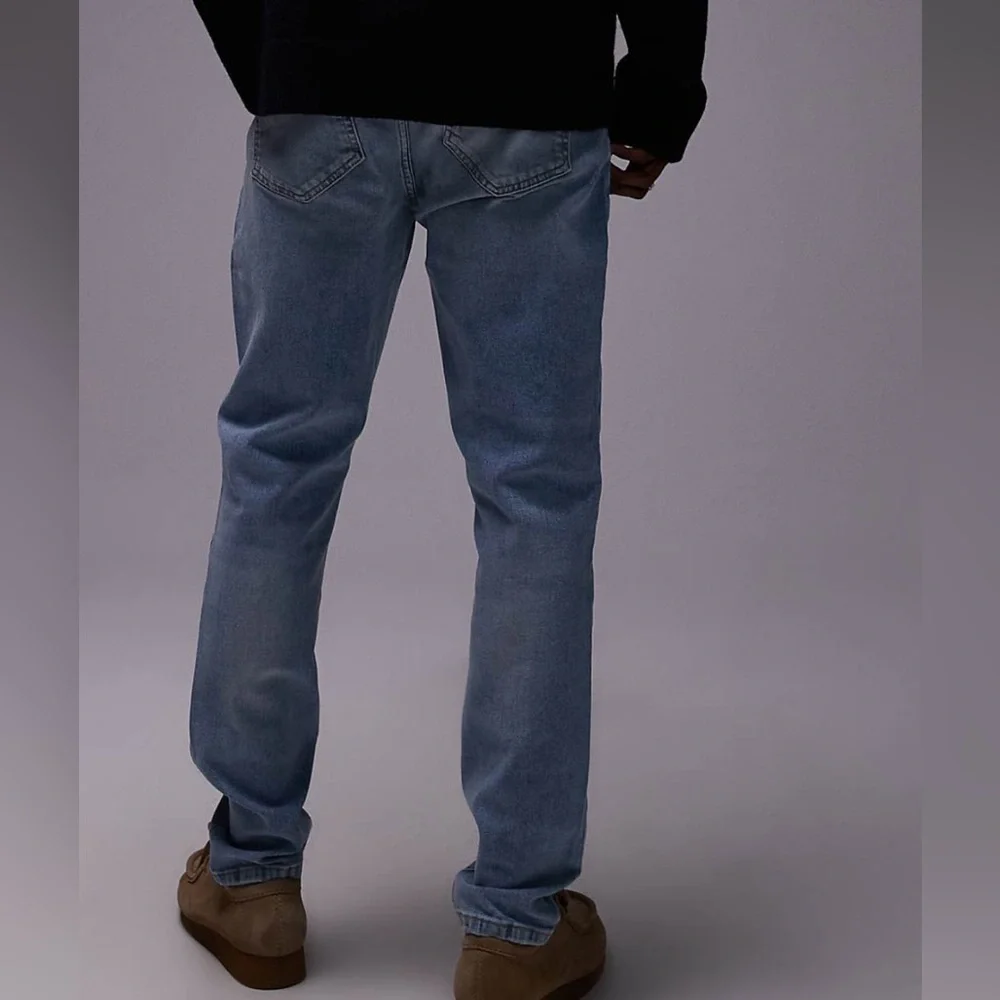 Topman Blue Stretch Skinny Jeans